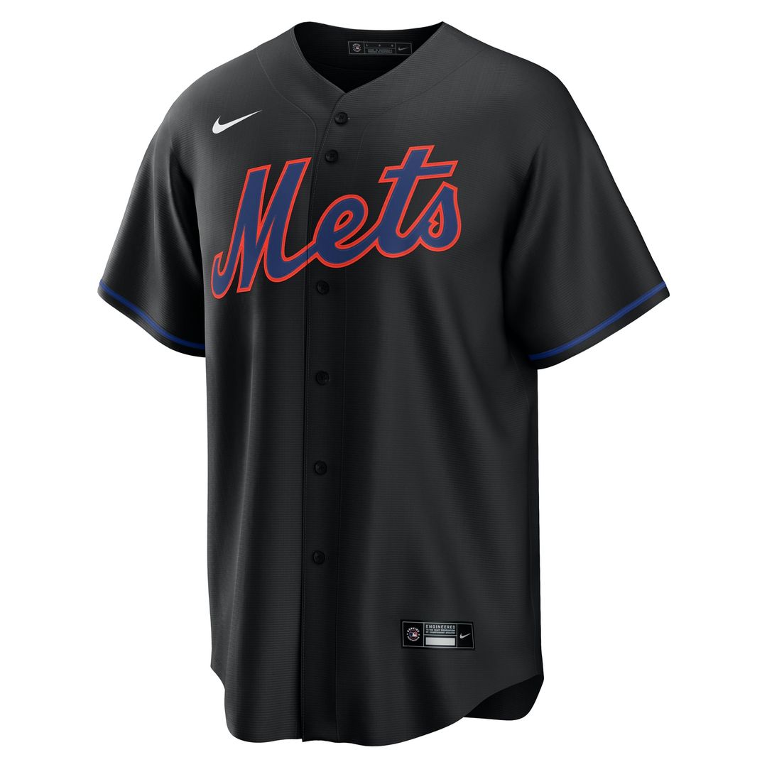 New York Mets Brandon Nimmo Nike Black Alternate Replica Jersey product image 2, provided for visual reference and product
