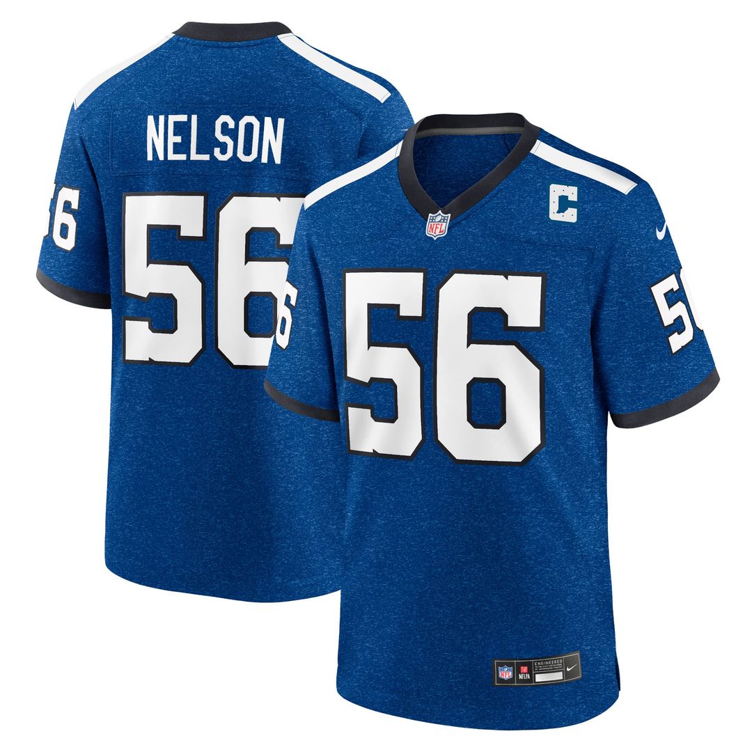 Indianapolis Colts Quenton Nelson Nike Royal Indiana Nights Alternate Game Jersey product image 1, provided for visual