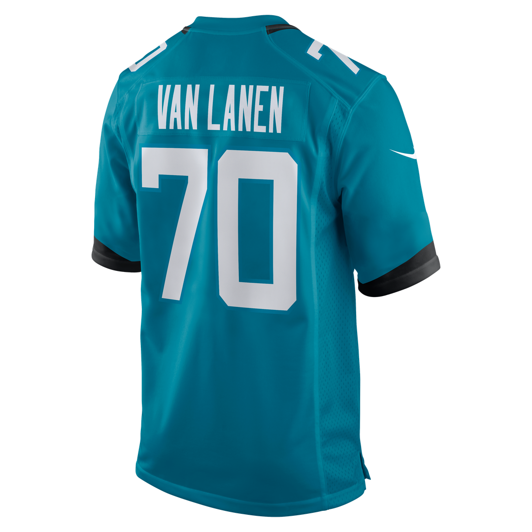 Jacksonville Jaguars Cole Van Lanen Nike Teal Game Player Jersey product image 3, provided for visual reference and product