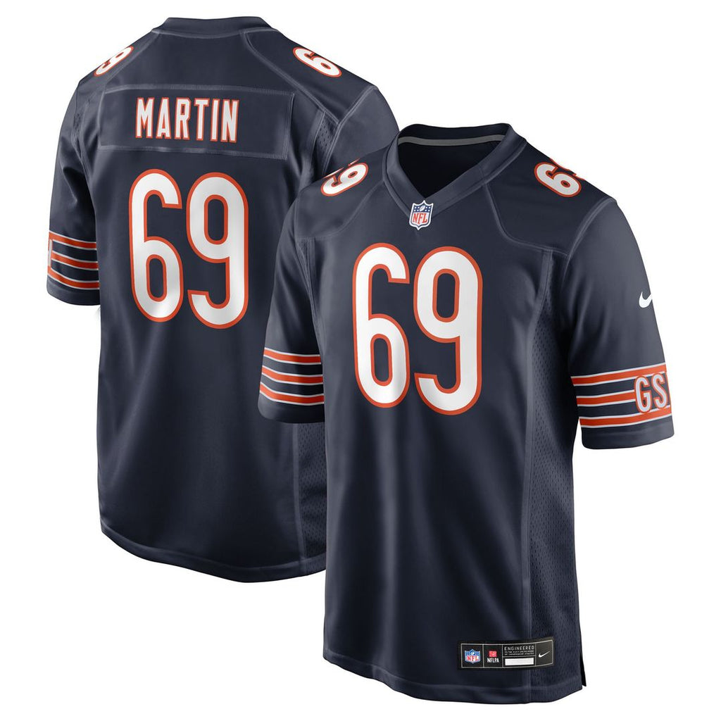 Chicago Bears Jeremiah Martin Nike Navy Team Game Jersey product image 1, provided for visual reference and product detail