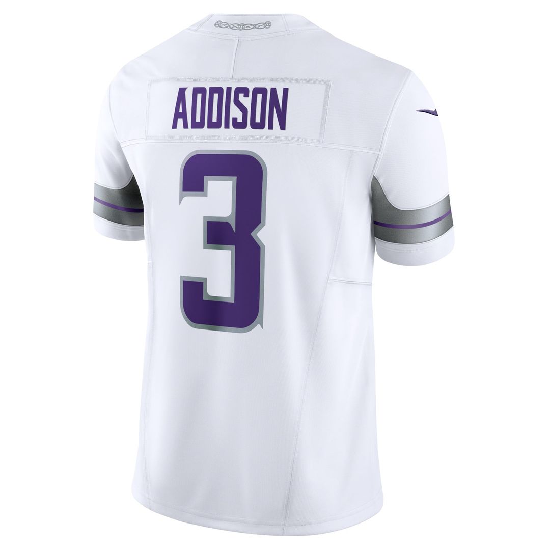 Minnesota Vikings Jordan Addison Nike White Alternate Vapor F.U.S.E. Limited Jersey product image 3, provided for visual