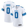 Detroit Lions Jahmyr Gibbs Nike White Game Player Jersey product image 1, provided for visual reference and product detail