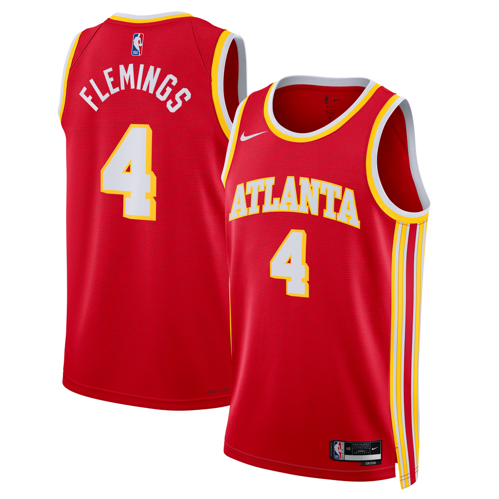 Atlanta Hawks Nike Icon Swingman Jersey - Red - Kingston Flemings - Unisex product image 1, provided for visual reference