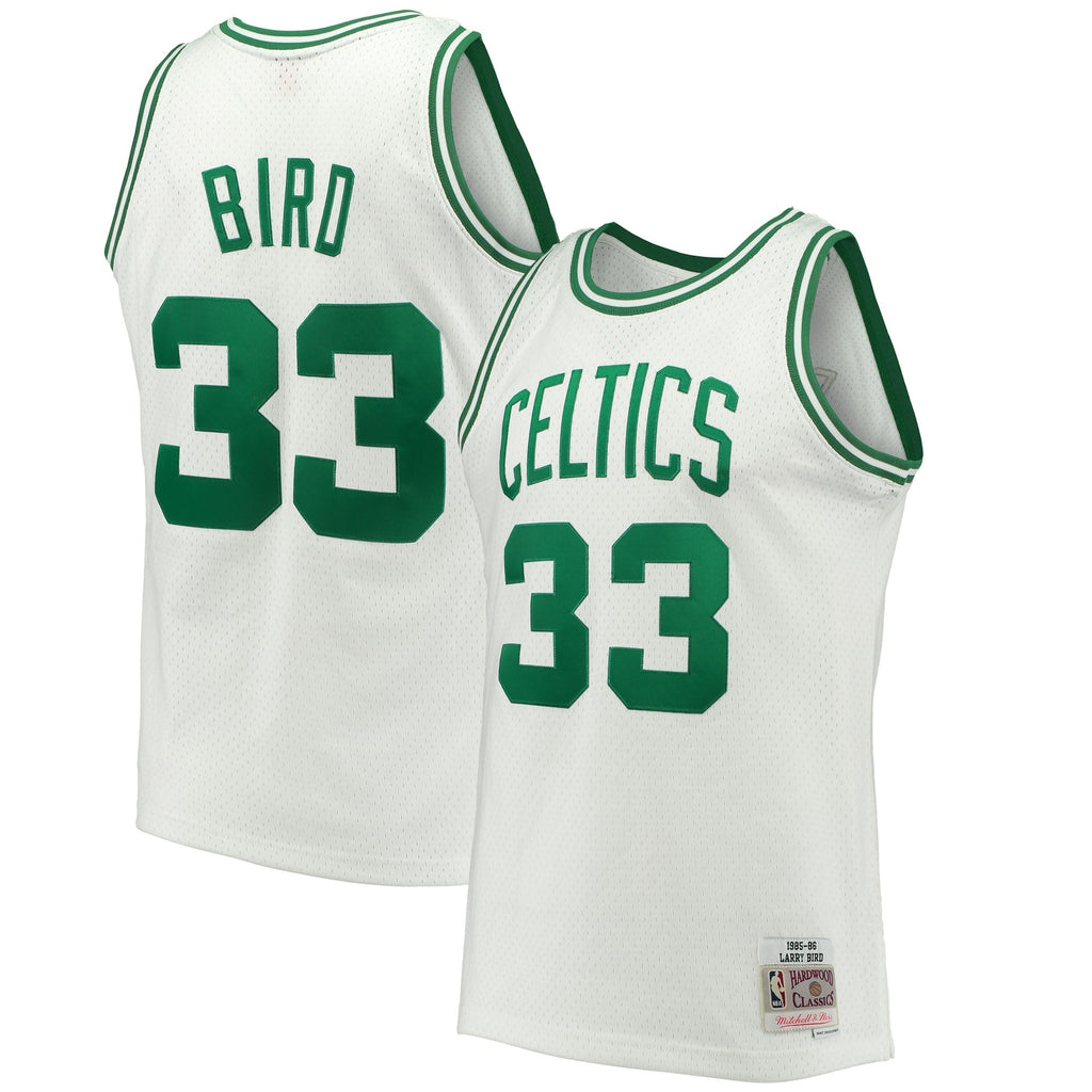 Men's Mitchell & Ness Larry Bird White Boston Celtics product image 1