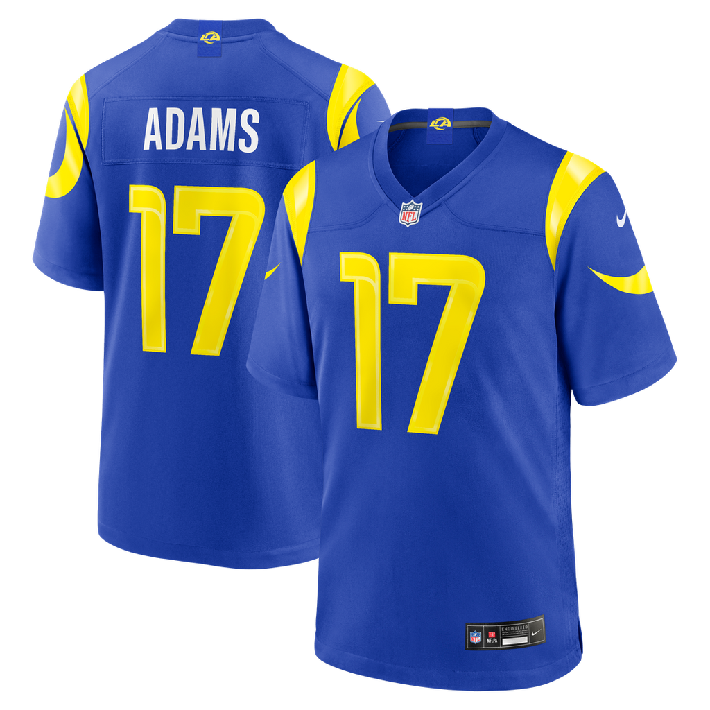 Los Angeles Rams Davante Adams Nike Royal Team Game Player Jersey product image 1, provided for visual reference and product