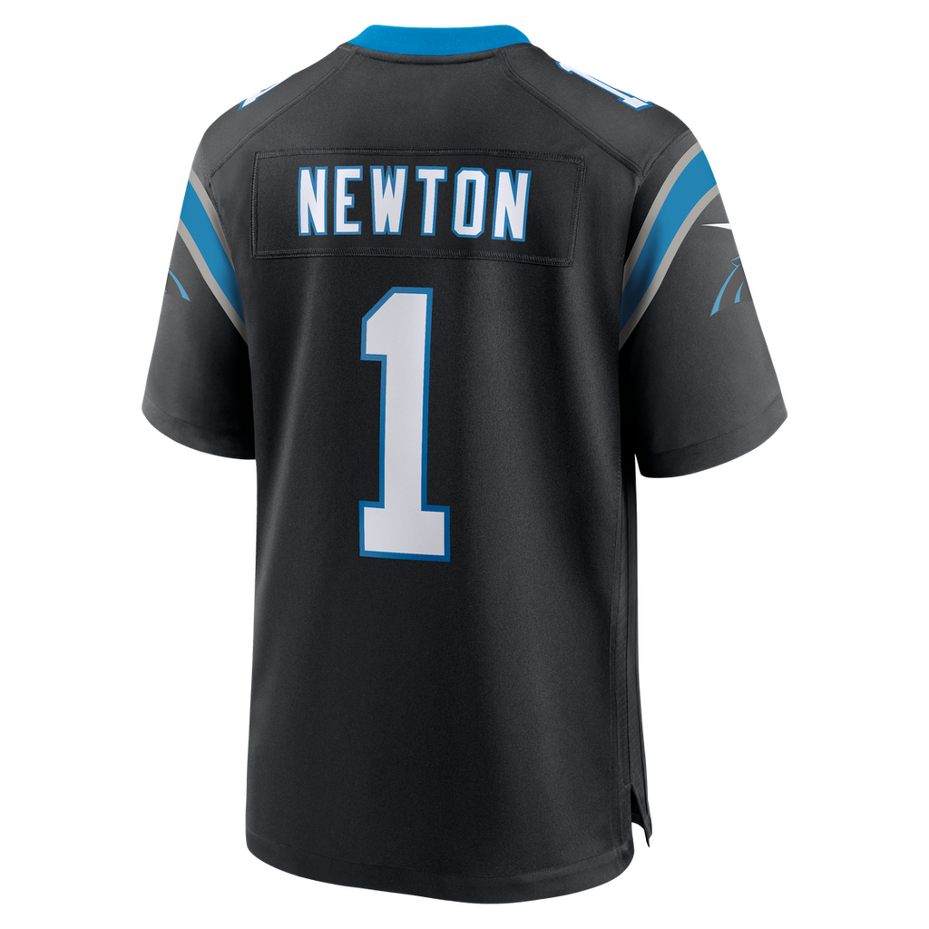 Carolina Panthers Cam Newton Nike Black Team Retired Game Jersey product image 3, provided for visual reference and product