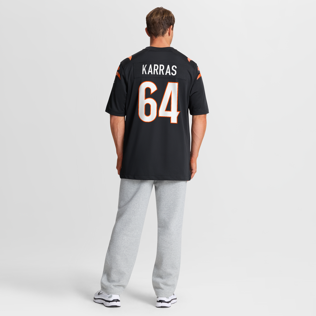 Cincinnati Bengals Ted Karras Nike Black Game Player Jersey product image 8, provided for visual reference and product