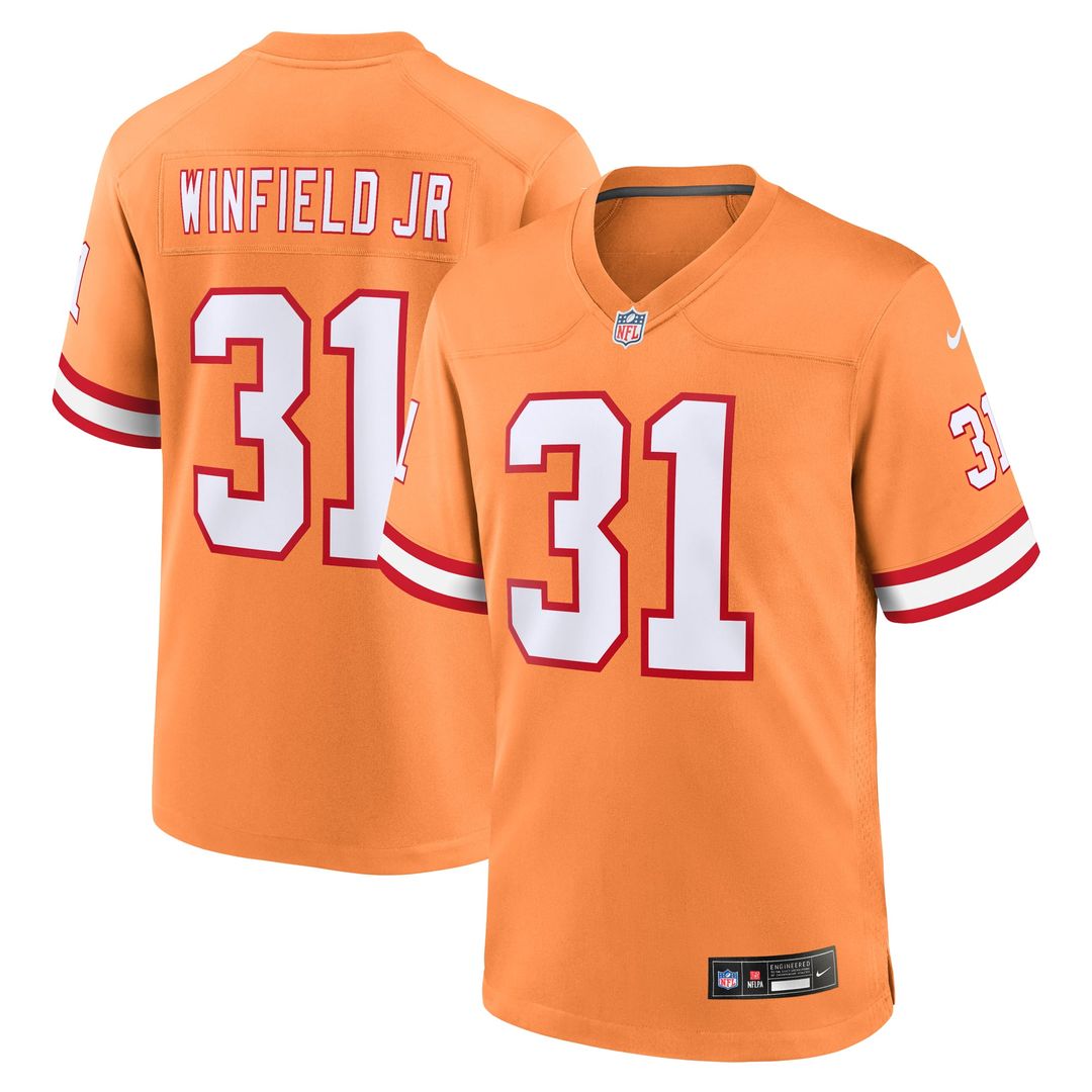Tampa Bay Buccaneers Antoine Winfield Jr. Nike Orange Throwback Game Jersey product image 1, provided for visual reference