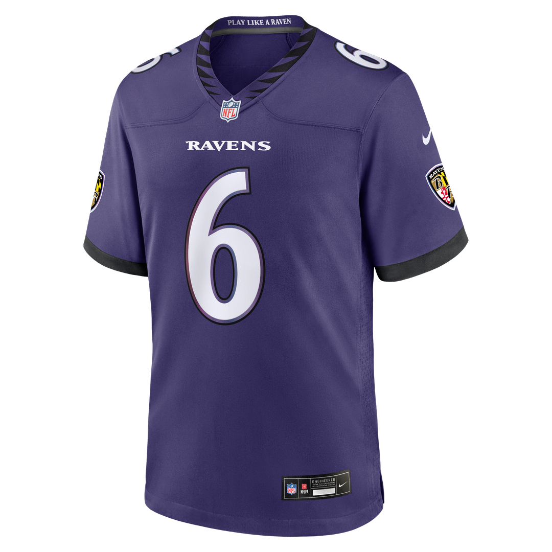 Baltimore Ravens Ja'Kobi Lane Nike Purple Team Game Jersey product image 2, provided for visual reference and product detail