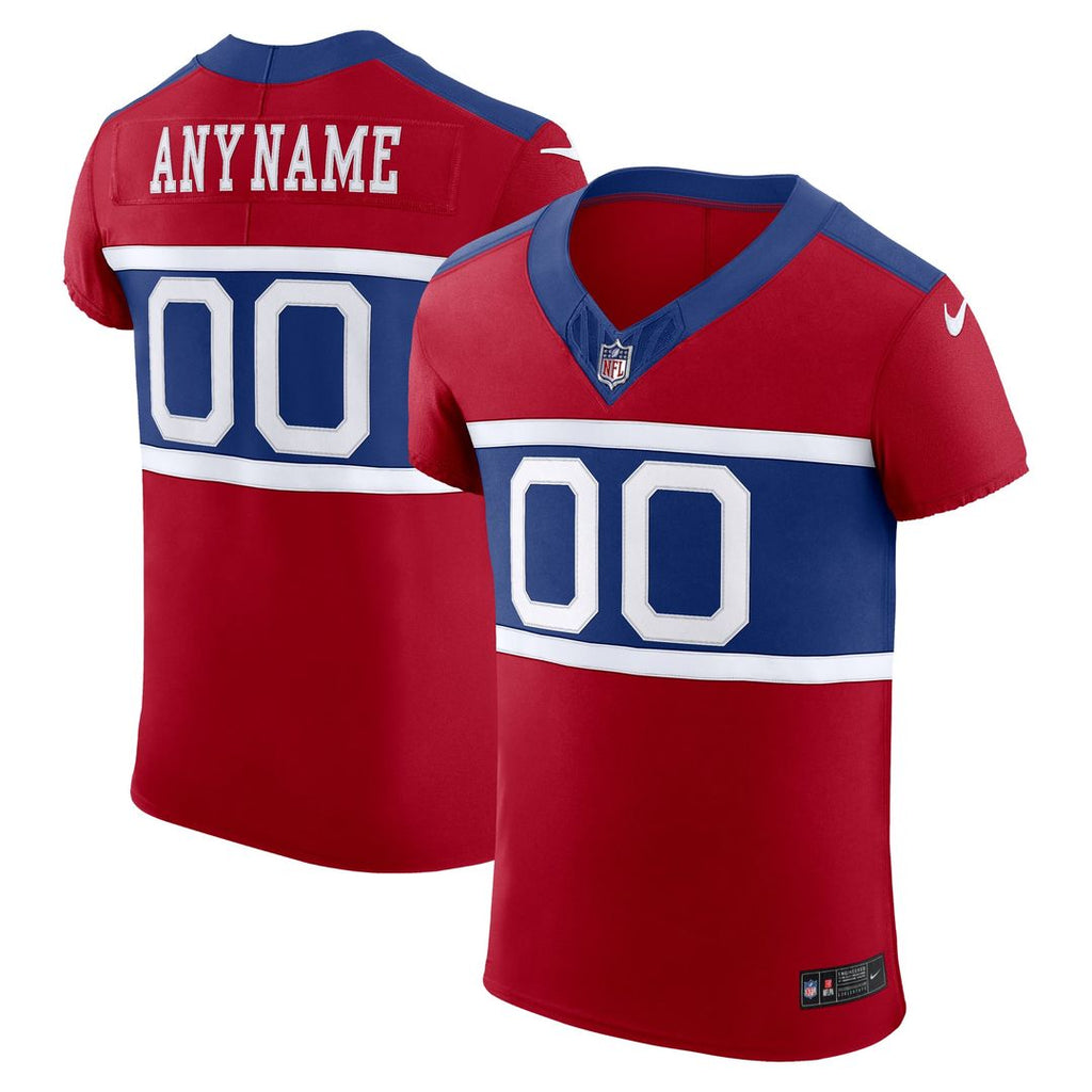 New York Giants Nike Red Alternate Vapor F.U.S.E. Elite Custom Jersey product image 1, provided for visual reference and