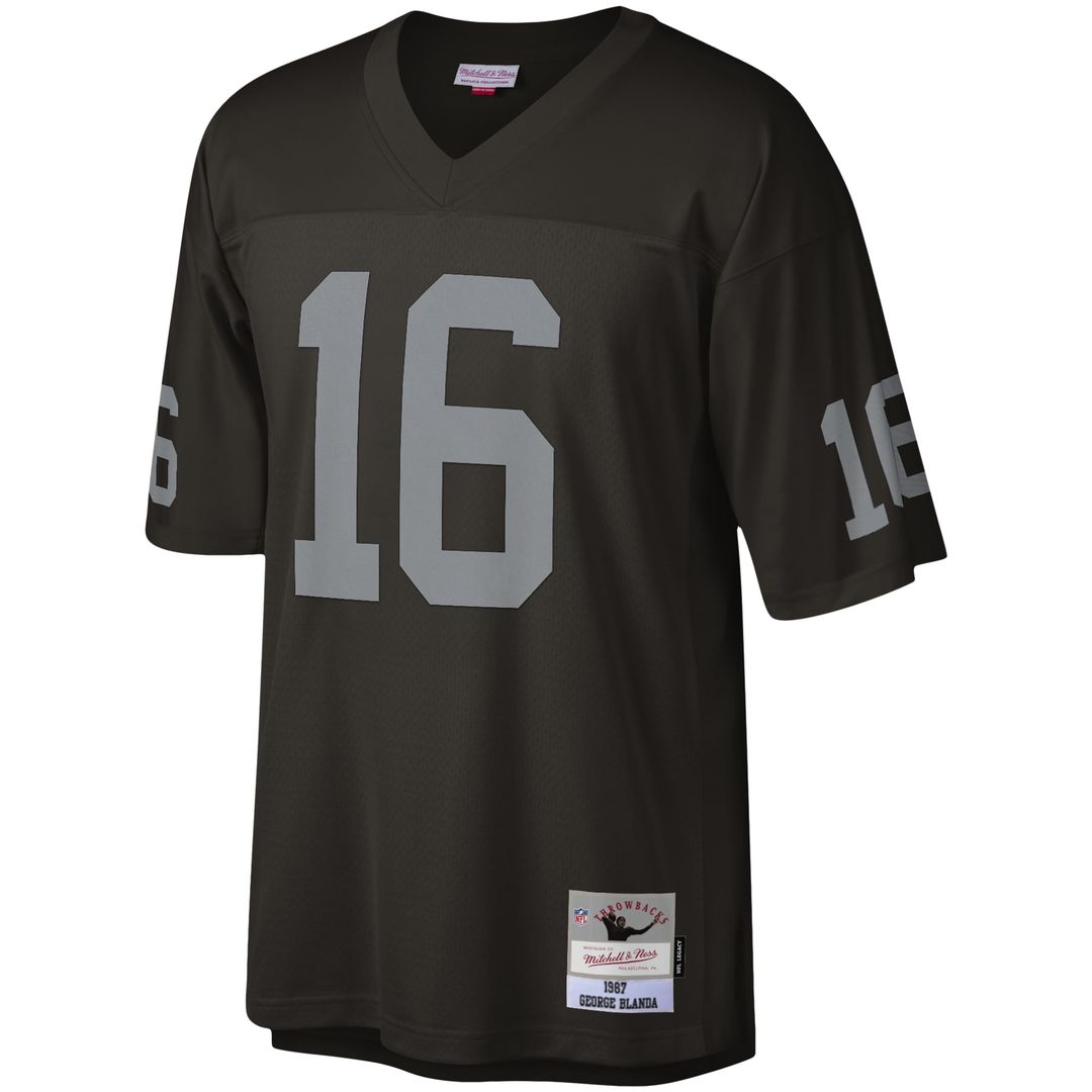Las Vegas Raiders George Blanda Mitchell & Ness Black Legacy Replica Jersey product image 2, provided for visual reference