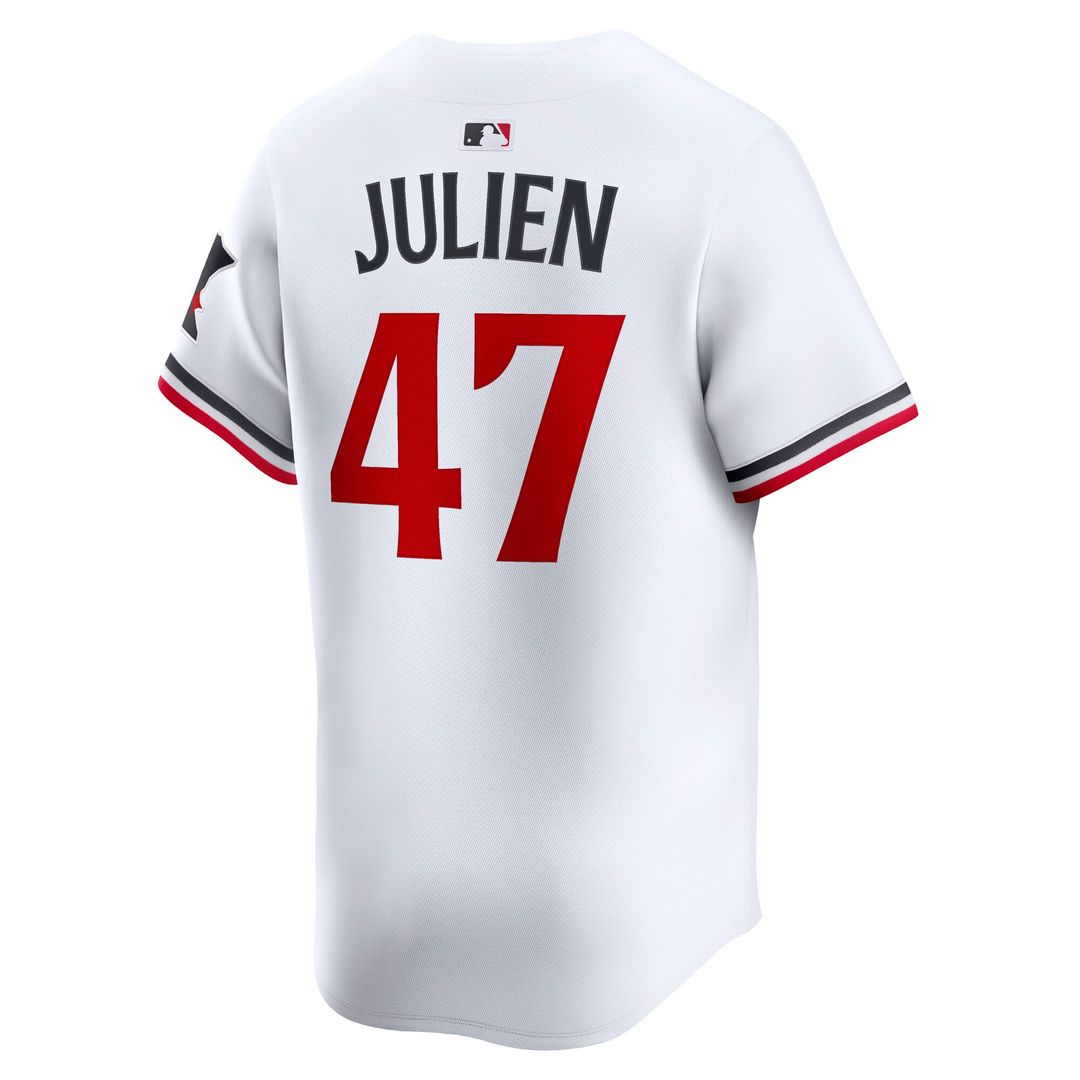 Minnesota Twins Edouard Julien Nike White Home Limited Player Jersey product image 3, provided for visual reference and