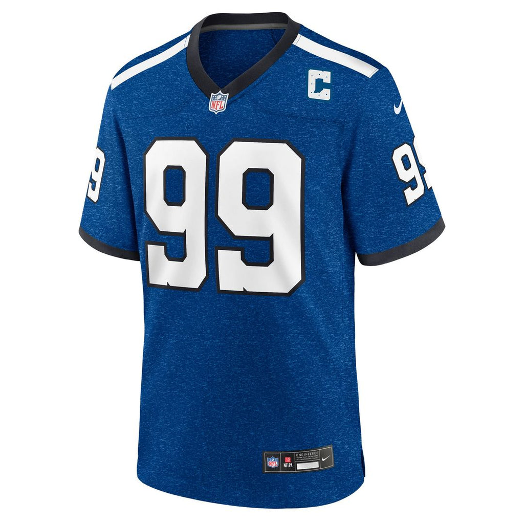 Indianapolis Colts DeForest Buckner Nike Blue Alternate Game Jersey product image 2, provided for visual reference and