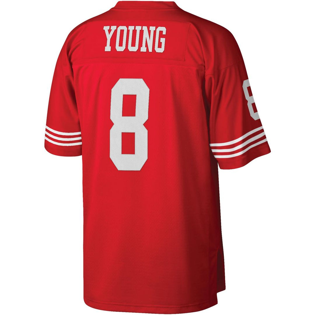 San Francisco 49ers Steve Young Mitchell & Ness Scarlet Legacy Replica Jersey product image 3, provided for visual reference