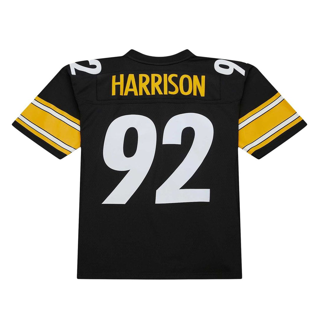 Pittsburgh Steelers James Harrison Mitchell & Ness Black Legacy Replica Jersey product image 3, provided for visual