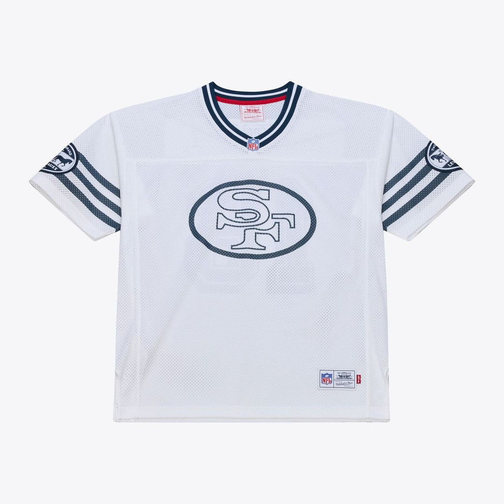 Unisex San Francisco 49ers Joe Montana Mitchell & Ness x Levi's White Legacy Jersey product image 1, provided for visual