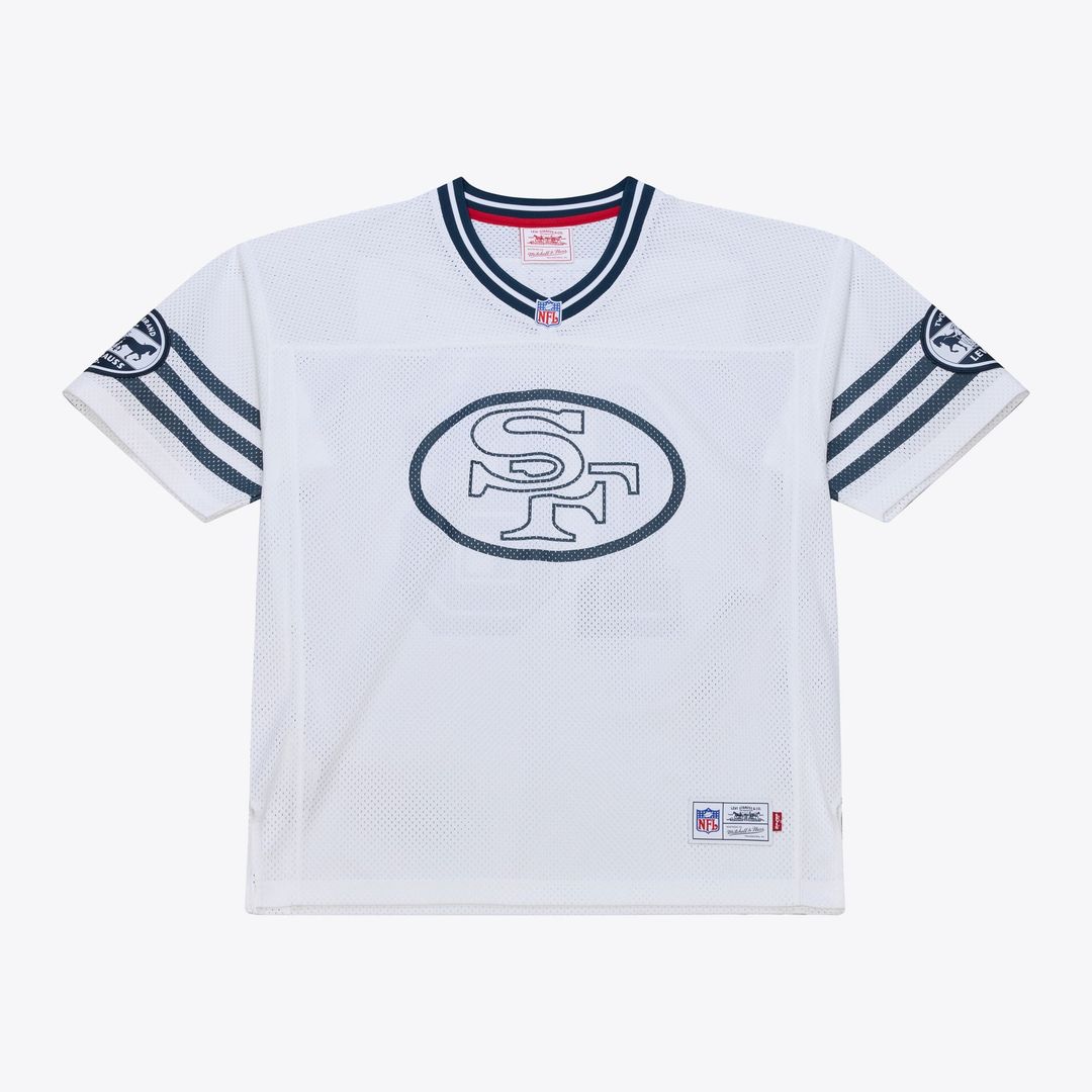Unisex San Francisco 49ers Joe Montana Mitchell & Ness x Levi's White Legacy Jersey product image 1, provided for visual