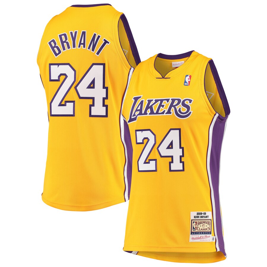 Kobe Bryant Hardwood Classics 2008-09 Authentic Jersey By Mitchell & Ness - Gold product image 1, provided for visual
