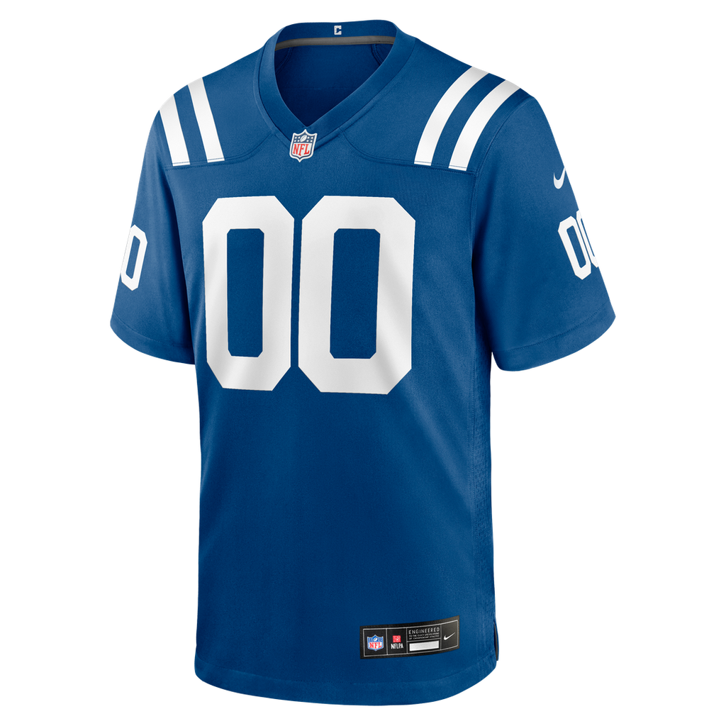 Nike Indianapolis Colts Royal Custom Game Jersey product image 2, provided for visual reference and product detail review