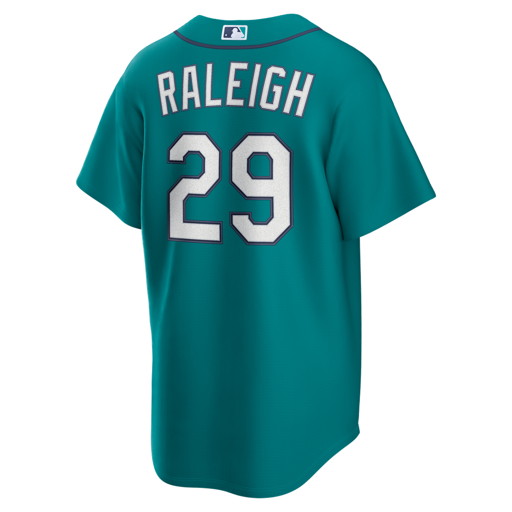 Seattle Mariners Cal Raleigh Nike Navy Road Replica Jersey product image 9, provided for visual reference and product detail