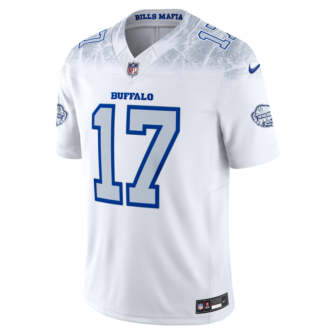 Buffalo Bills Josh Allen Nike White Rivalries Collection Stitched Limited Jersey product image 6, provided for visual