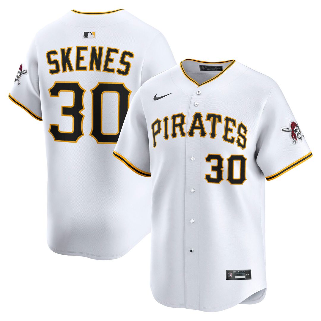 Pittsburgh Pirates Paul Skenes Nike Gray Road Limited Player Jersey product image 7, provided for visual reference and