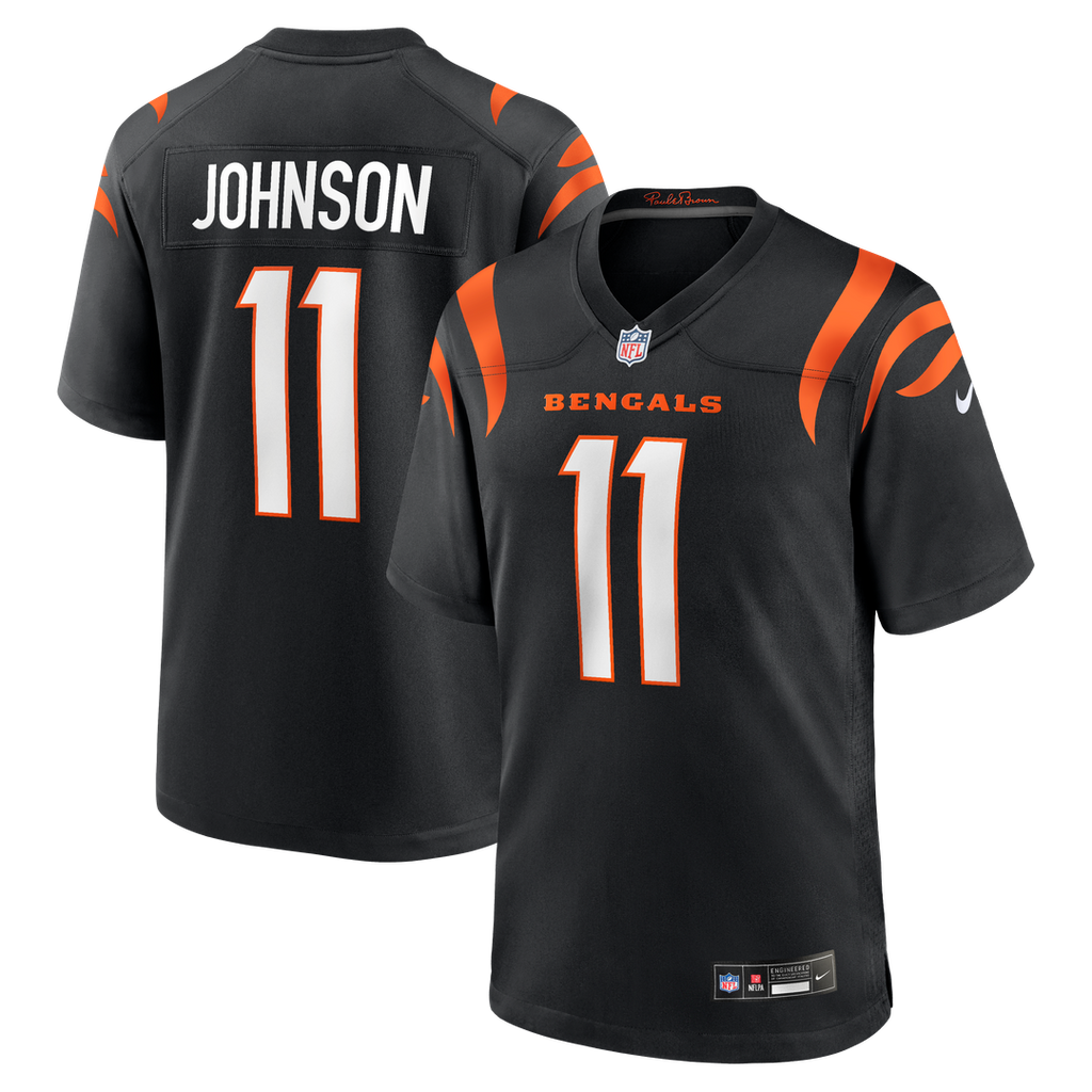 Cincinnati Bengals Josh Johnson Nike Black Team Game Jersey product image 1, provided for visual reference and product