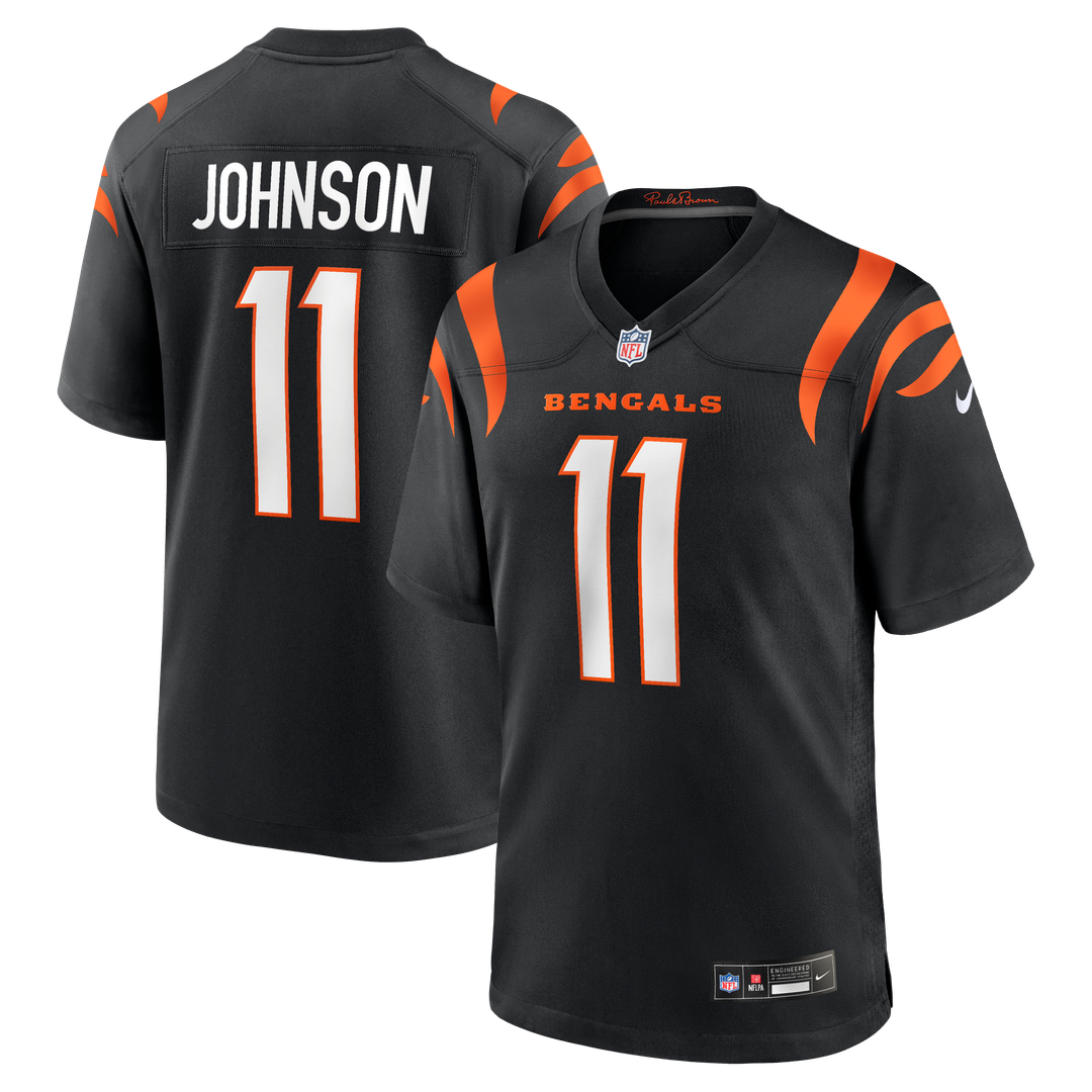 Cincinnati Bengals Josh Johnson Nike Black Team Game Jersey product image 1, provided for visual reference and product
