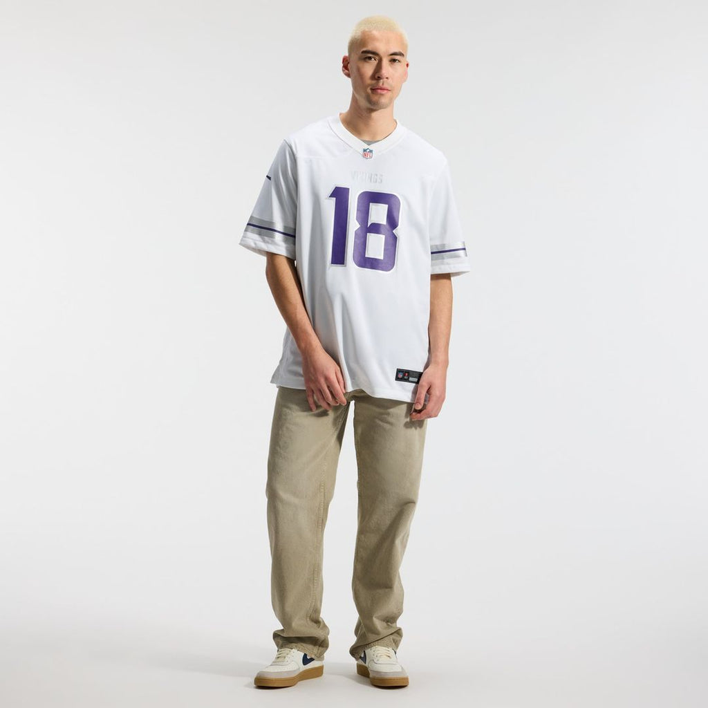 Minnesota Vikings Justin Jefferson Nike White Alternate Game Player Jersey product image 4, provided for visual reference