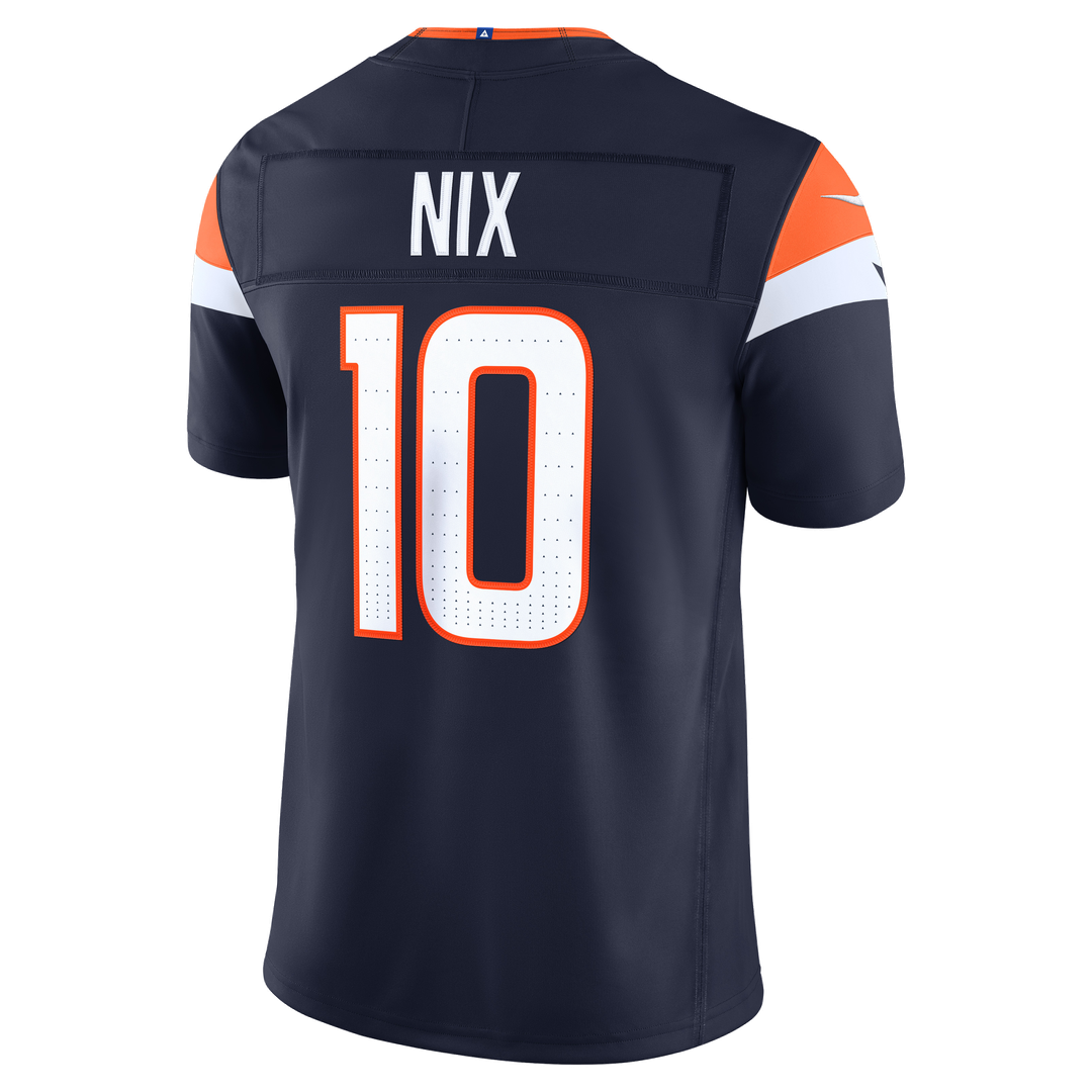 Denver Broncos Bo Nix Nike White Vapor F.U.S.E. Stitched Limited Jersey product image 12, provided for visual reference and