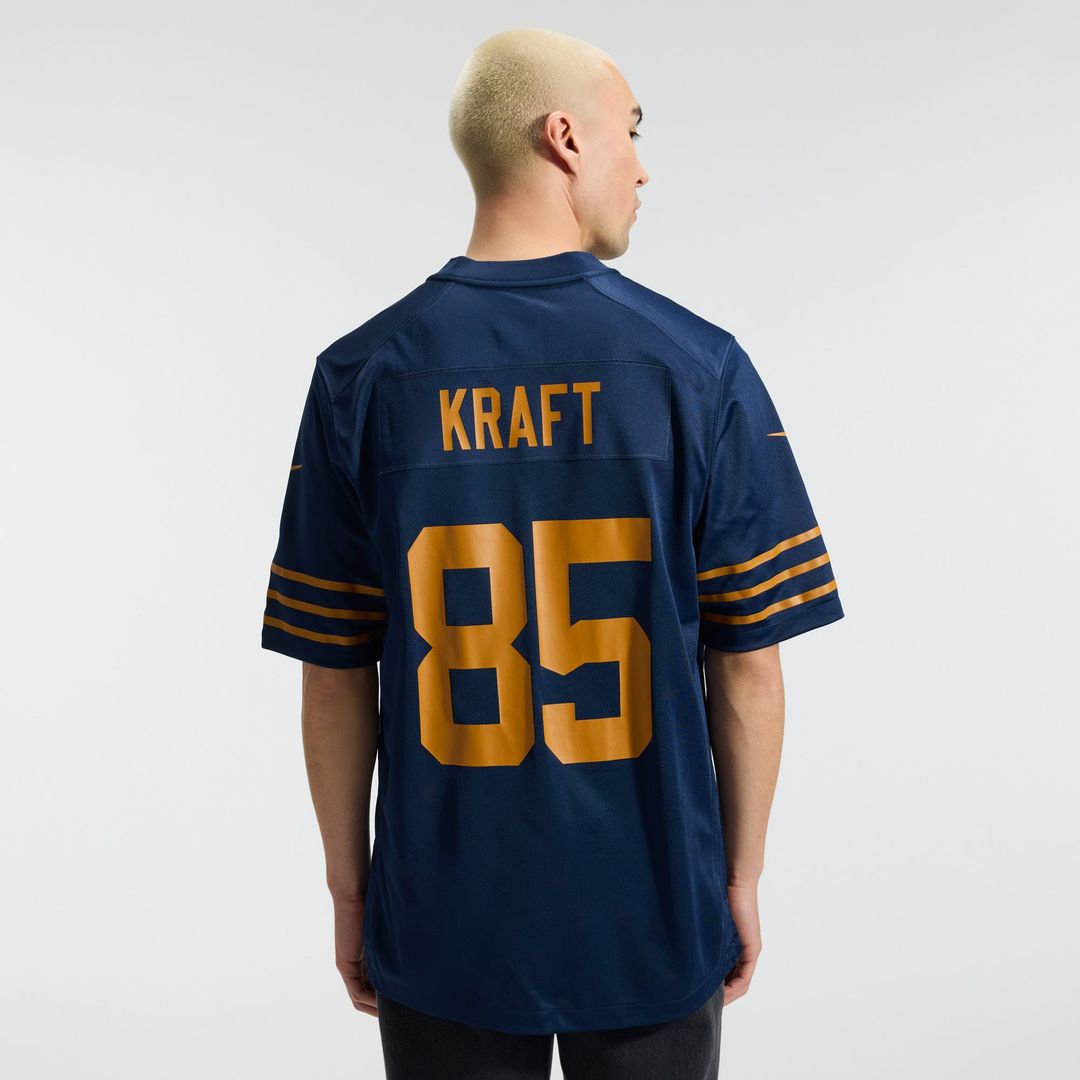 Green Bay Packers Tucker Kraft Nike Navy Alternate Game Jersey product image 3, provided for visual reference and product