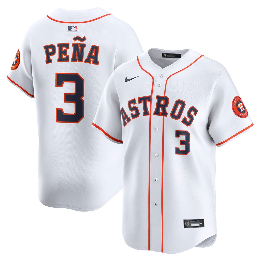 Houston Astros Jeremy Peña Nike White Home Limited Player Jersey product image 1, provided for visual reference and product