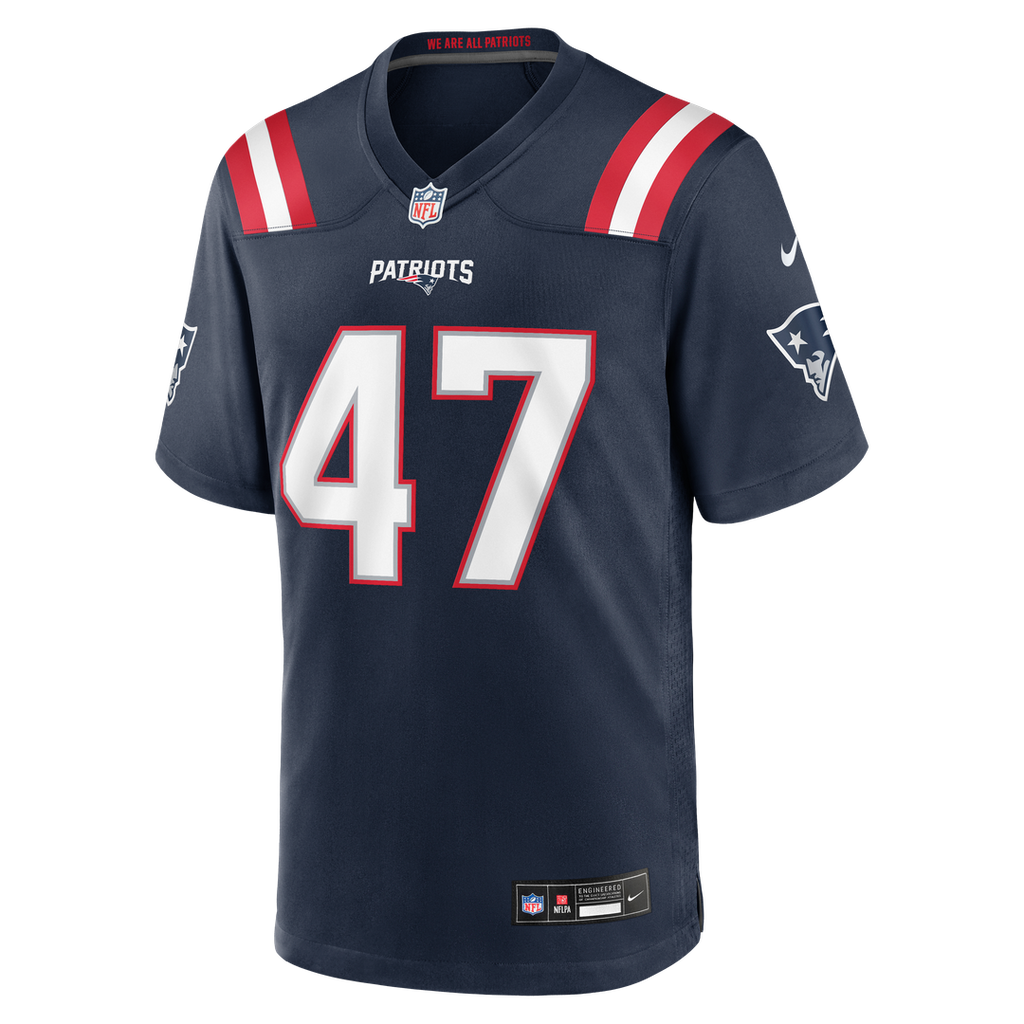 New England Patriots Julian Ashby Nike Navy Team Game Jersey product image 2, provided for visual reference and product