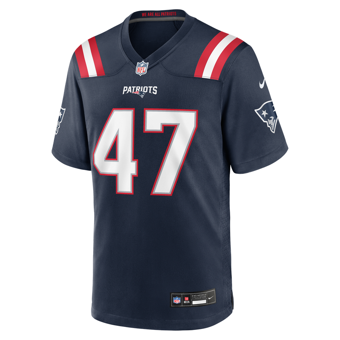 New England Patriots Julian Ashby Nike Navy Team Game Jersey product image 2, provided for visual reference and product