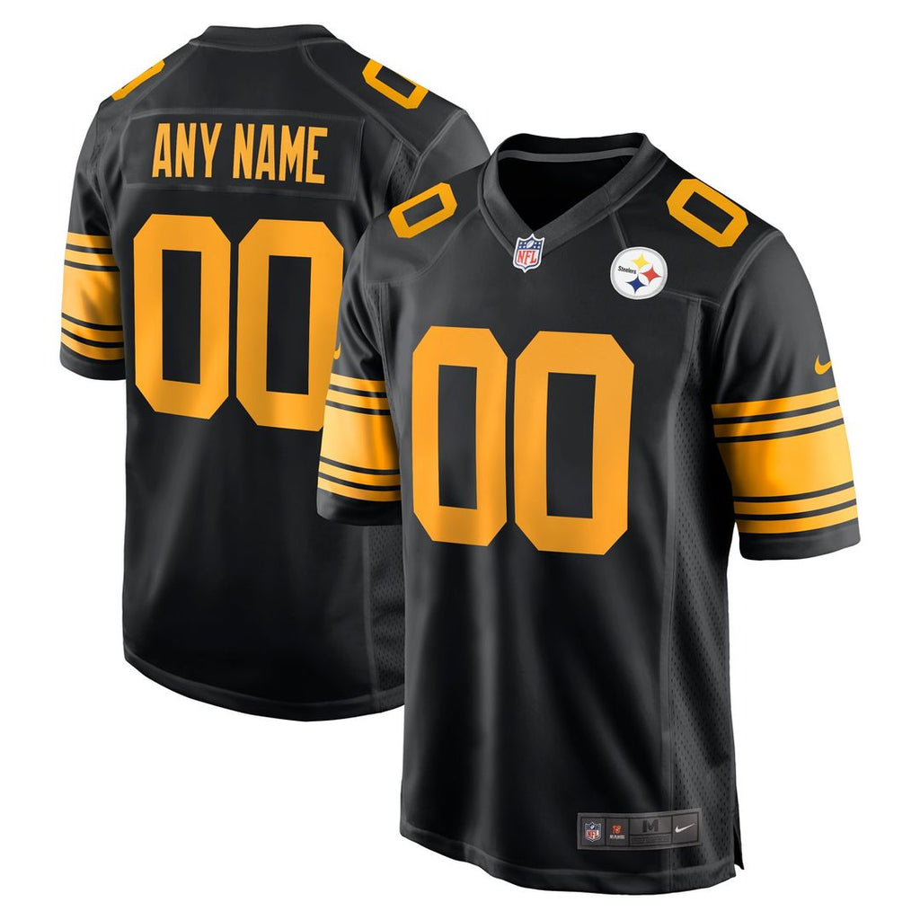 Pittsburgh Steelers Nike Black Alternate Custom Game Jersey product image 1, provided for visual reference and product
