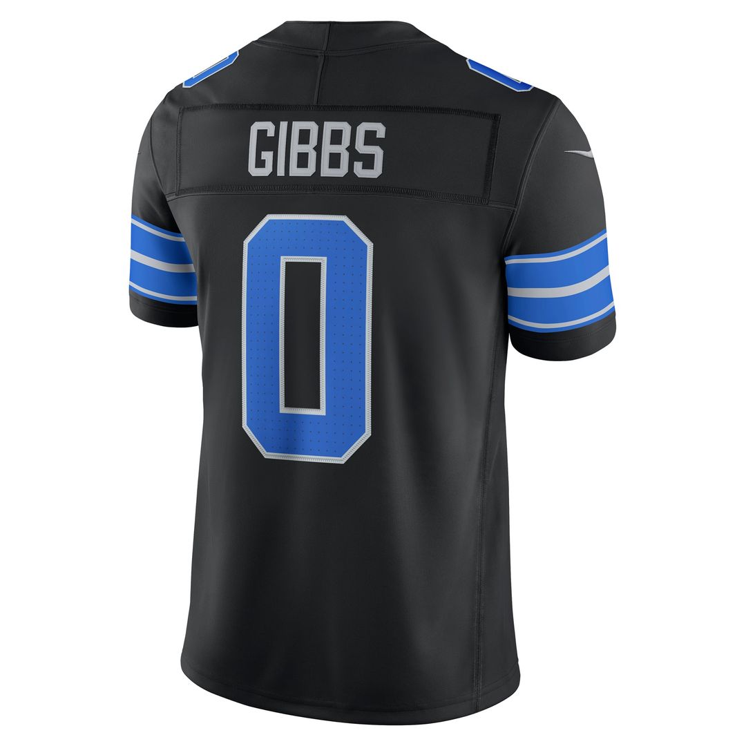 Detroit Lions Jahmyr Gibbs Nike Black Alternate Vapor F.U.S.E. Stitched Limited Jersey product image 6, provided for visual