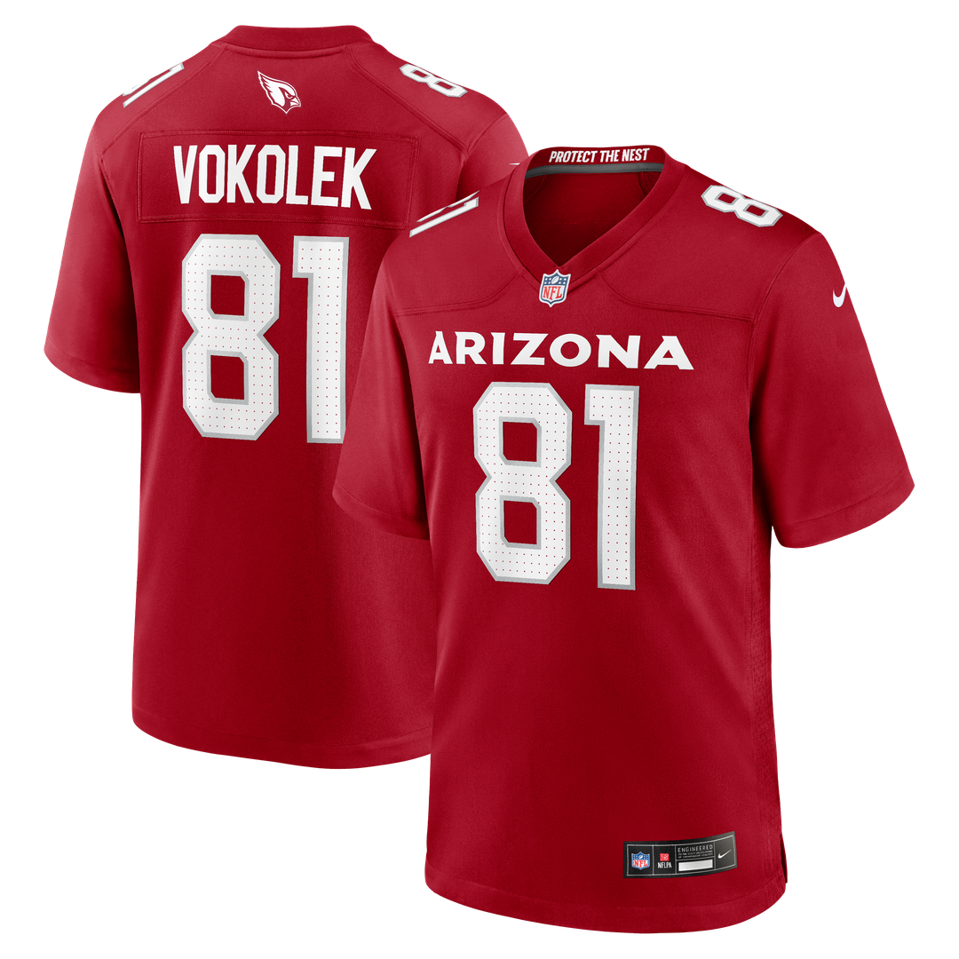 Arizona Cardinals Travis Vokolek Nike Cardinal Team Game Jersey product image 1, provided for visual reference and product