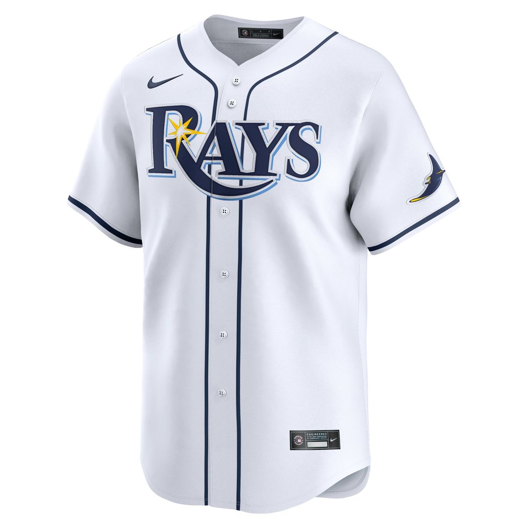 Tampa Bay Rays Brandon Lowe Nike White Home Limited Player Jersey product image 2, provided for visual reference and product