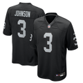 Las Vegas Raiders Taron Johnson Nike Black Team Game Jersey product image 1, provided for visual reference and product