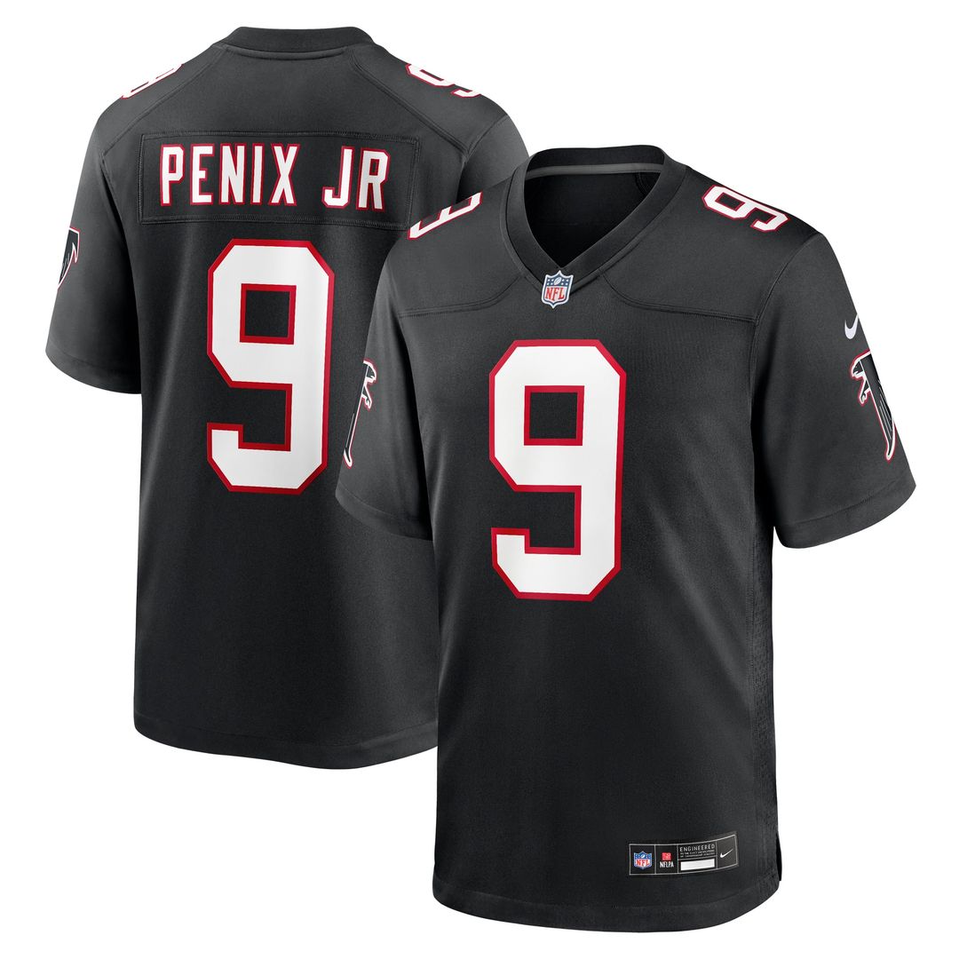 Atlanta Falcons Michael Penix Jr. Nike Black Alternate Game Jersey product image 1, provided for visual reference and