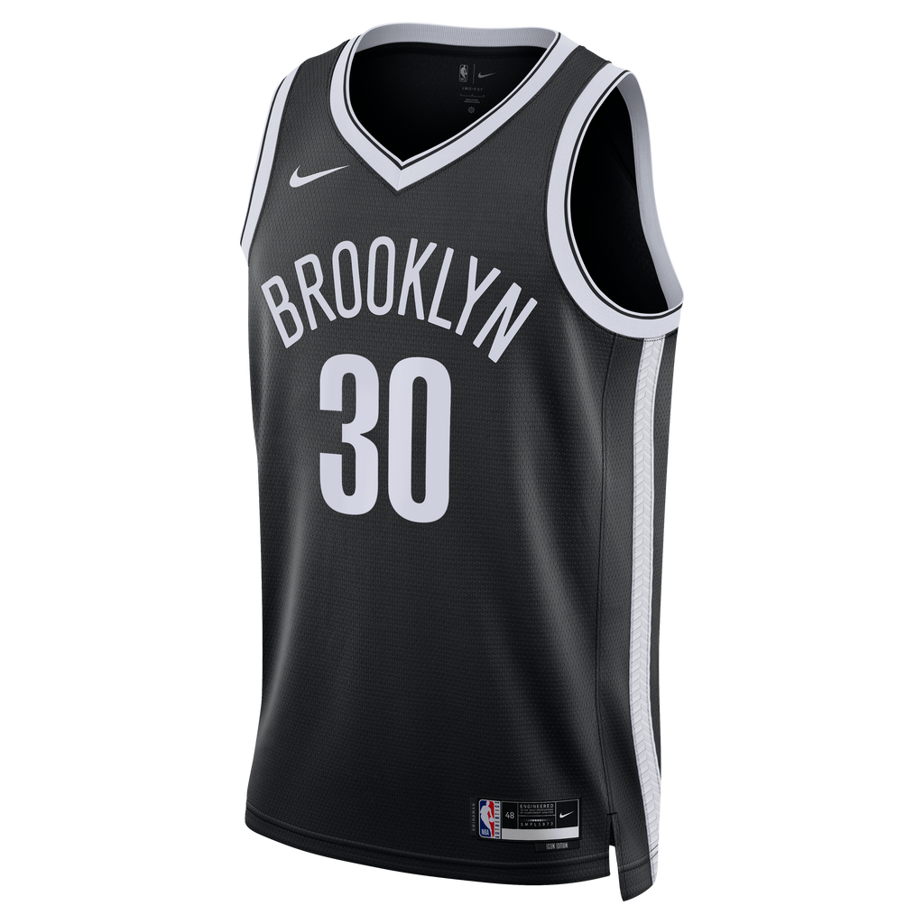 Brooklyn Nets Nike Icon Swingman Jersey- Black - Julius Randle - Unisex product image 3, provided for visual reference and