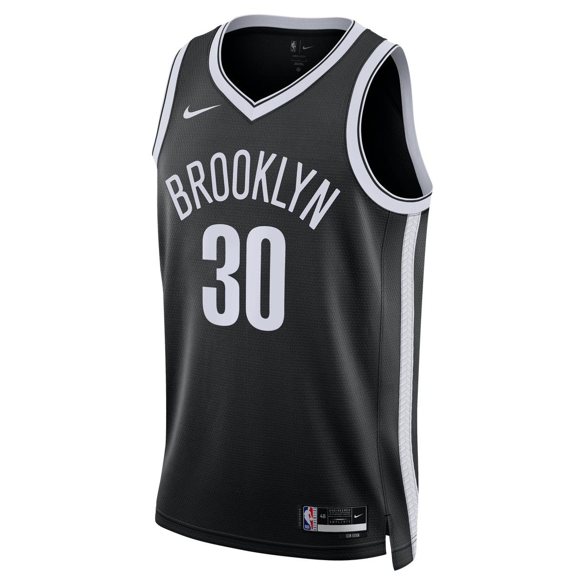 Brooklyn Nets Nike Icon Swingman Jersey- Black - Julius Randle - Unisex product image 3, provided for visual reference and