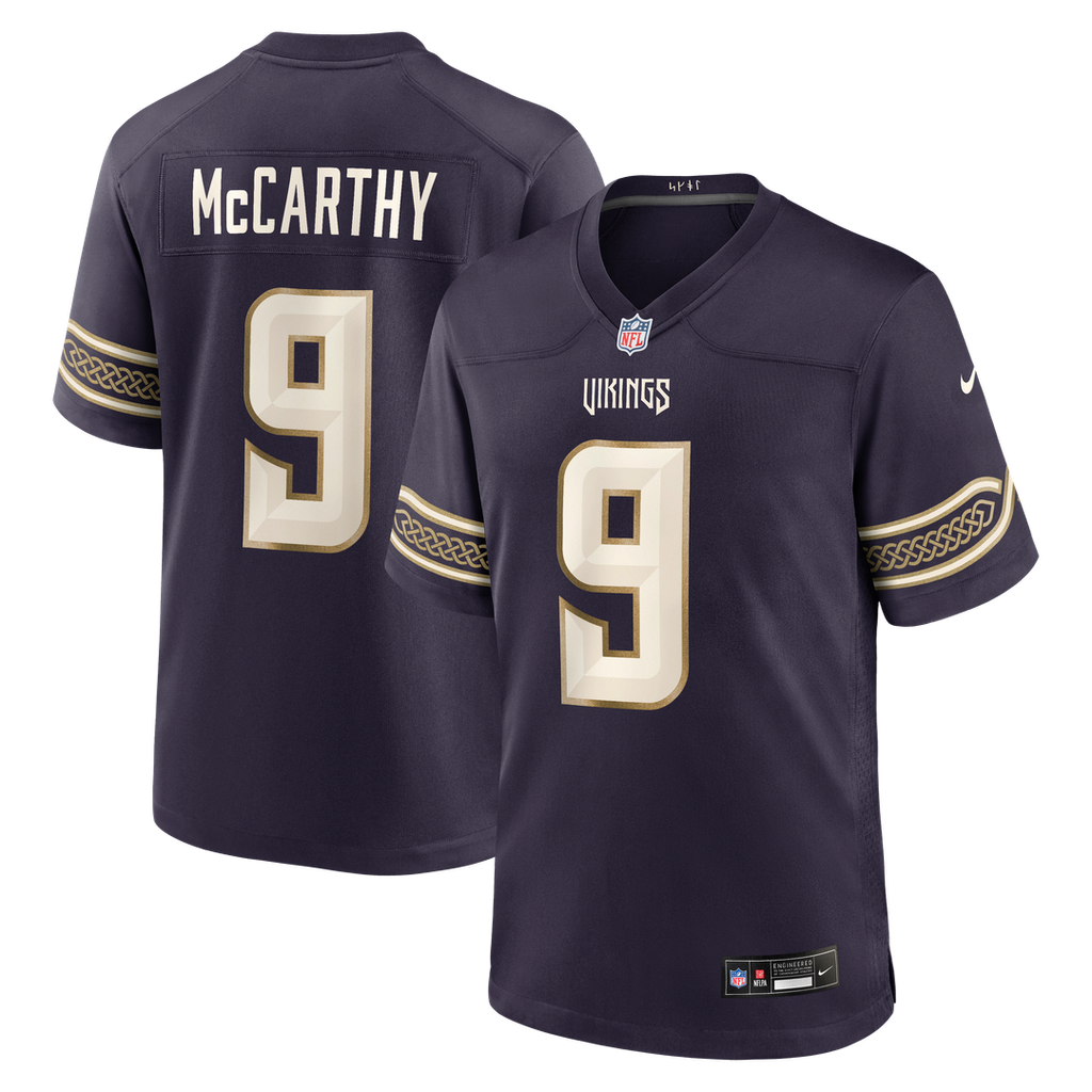 Minnesota Vikings J.J McCarthy Nike Purple 2026 Rivalries Collection Game Jersey product image 1, provided for visual