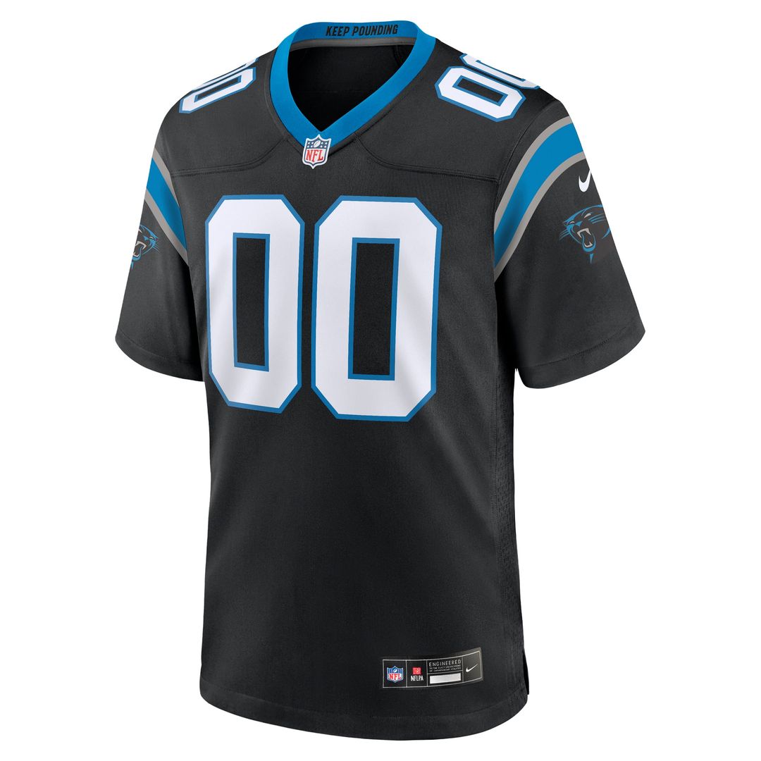 Carolina Panthers Nike Black Custom Game Jersey product image 2, provided for visual reference and product detail review