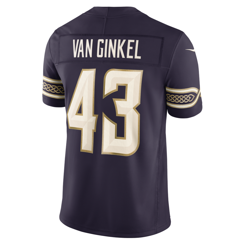 Minnesota Vikings Andrew Van Ginkel Nike Purple 2026 Rivalries Collection Stitched Limited Jersey product image 7, provided