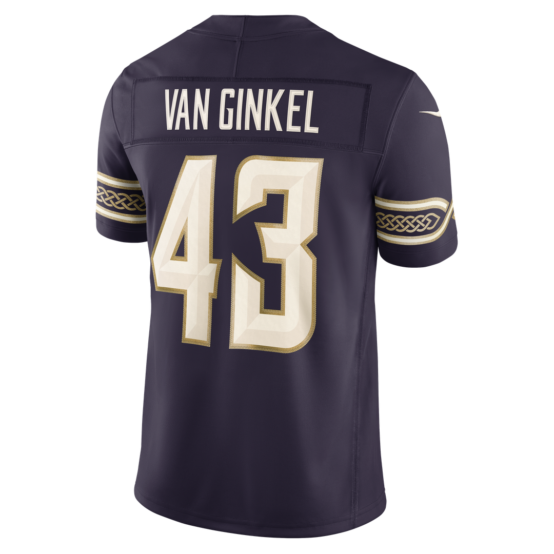 Minnesota Vikings Andrew Van Ginkel Nike Purple 2026 Rivalries Collection Stitched Limited Jersey product image 7, provided