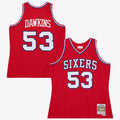 Philadelphia 76ers Mitchell & Ness Darryl Dawkins 1979 Dark Authentic Jersey - University Red product image 1, provided for