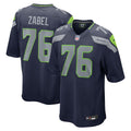 Seattle Seahawks Grey Zabel Nike Navy Team Game Jersey product image 1, provided for visual reference and product detail