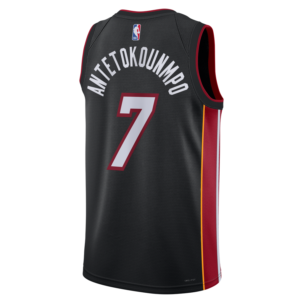 Miami Heat Nike Icon Edition Swingman Jersey - Black - Giannis Antetokounmpo - Unisex product image 4, provided for visual
