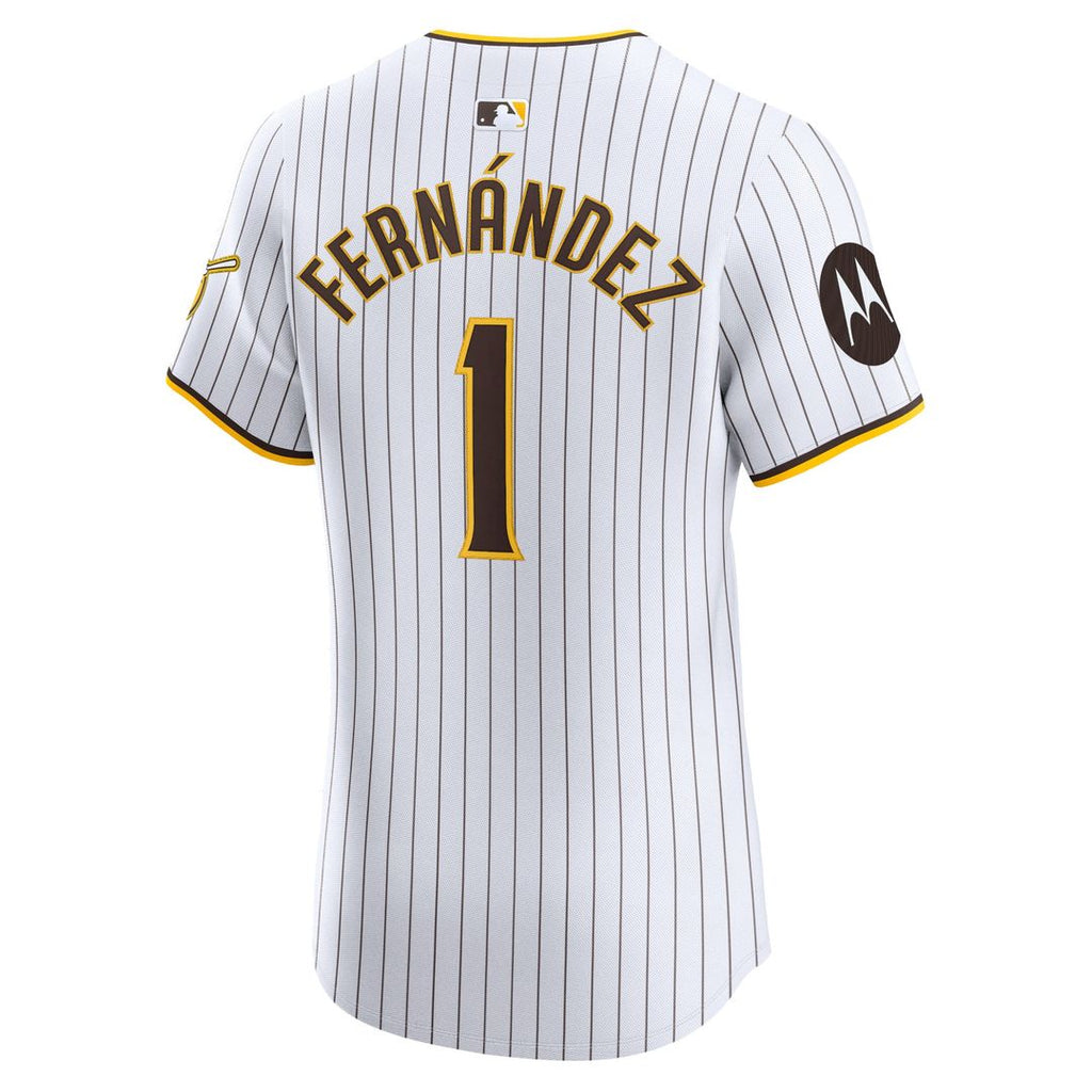 San Diego Padres Tony Fernández Nike White Home Elite Sponsor Patch Player Jersey product image 3, provided for visual